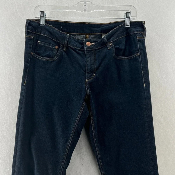 H&M Jeans Womens Sz 31 Low Rise Skinny Leg Stretch Dark Washed Denim Cotton Blue - Picture 3 of 10